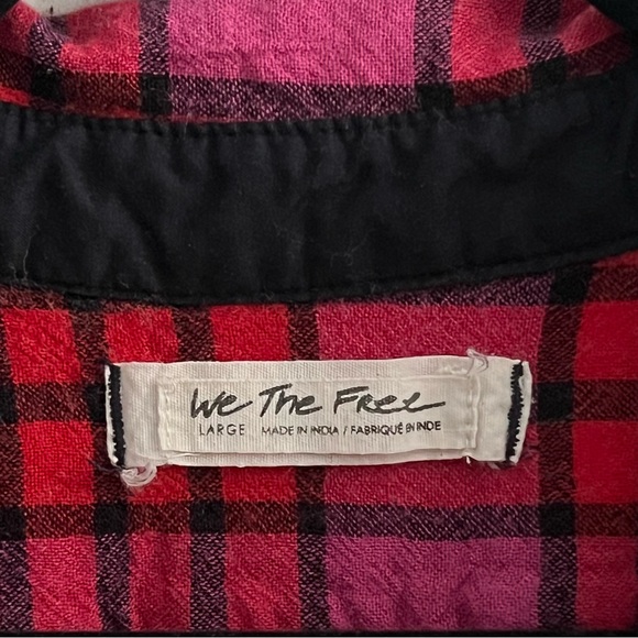 We The Free plaid peplum top plaid thermal size M - Picture 8 of 14